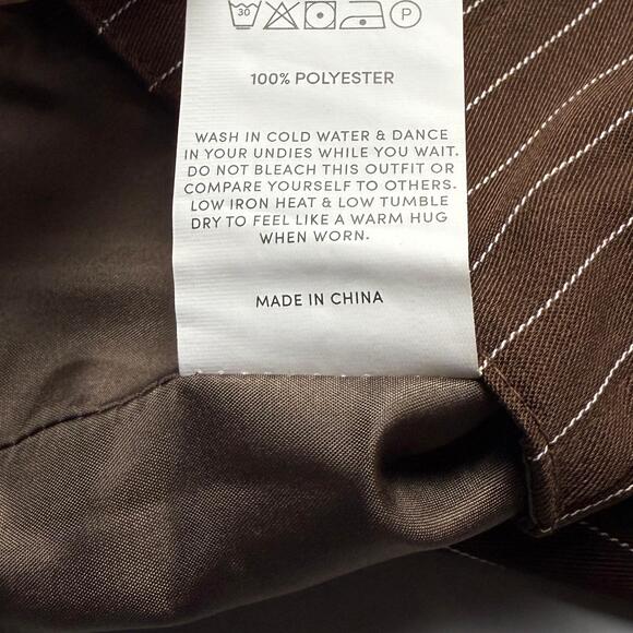 PEPPERMAYO Talula Pinstripe Bustier Sz 2 Chocolate White - Picture 8 of 8